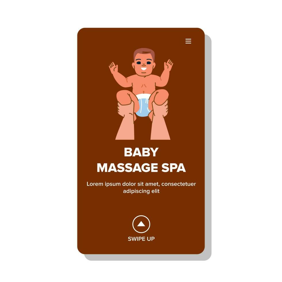 baby massage spa vector