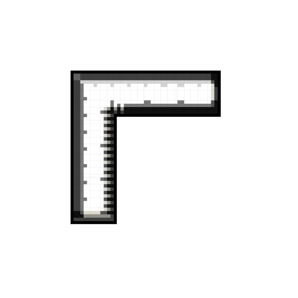 engineer ruler builder game pixel art vector illustration