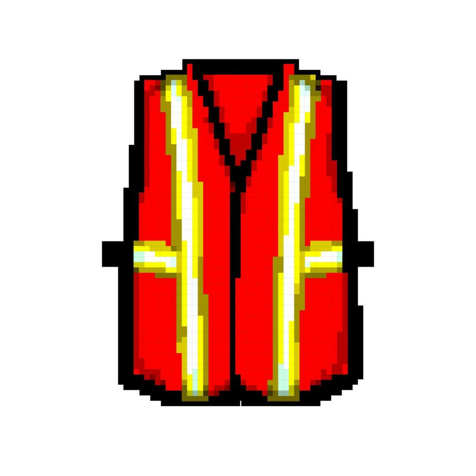 reflective safe vest game pixel art vector illustration