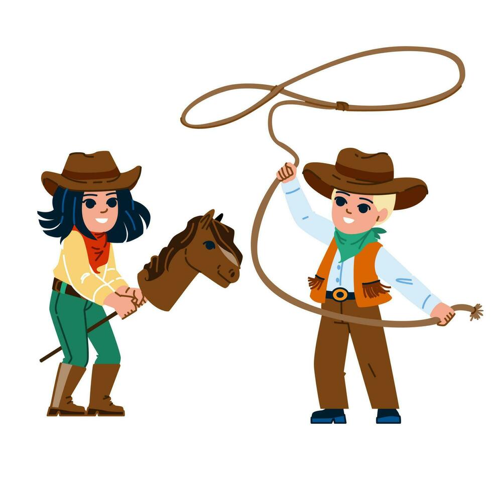 cowboy kid vector