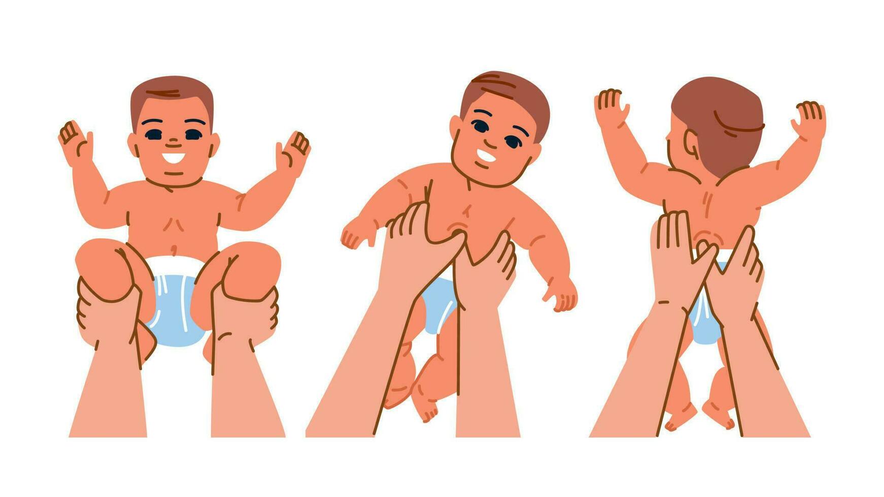 baby massage vector