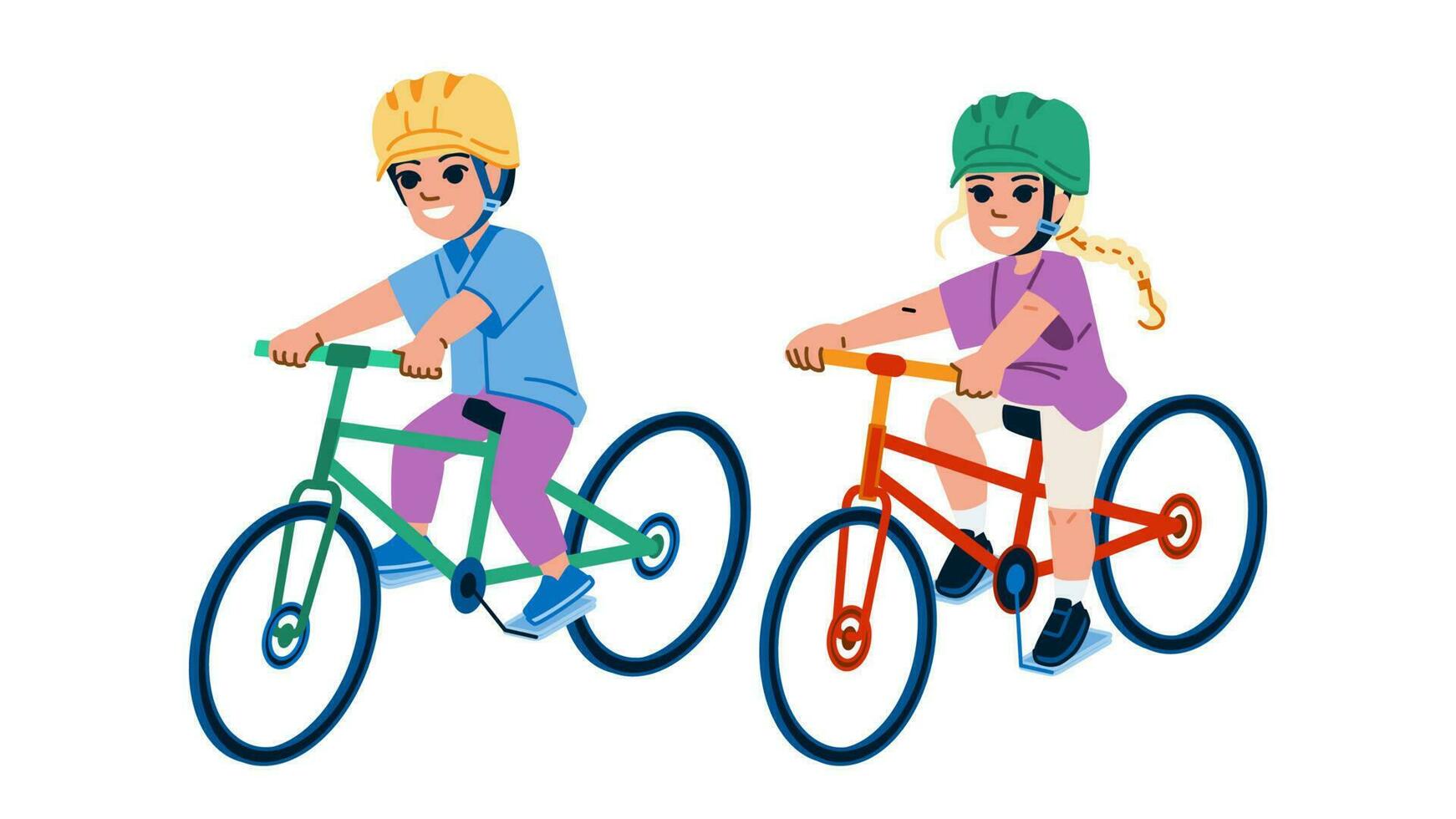 bicycle park kid vector