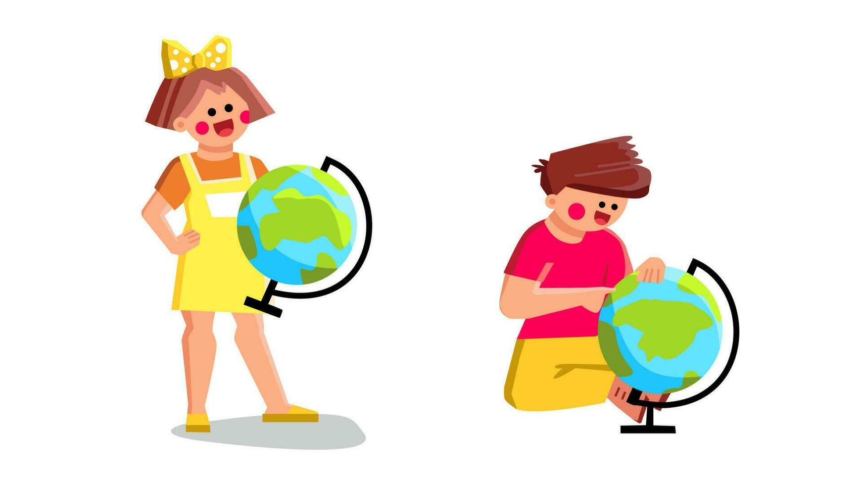 geography kid vector