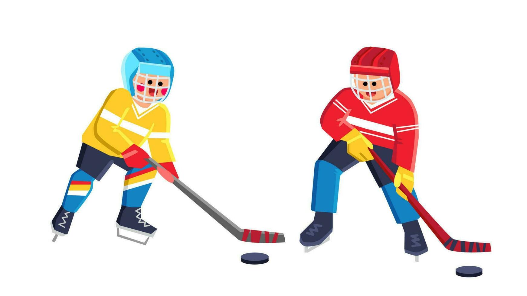 ice hockey kid vector