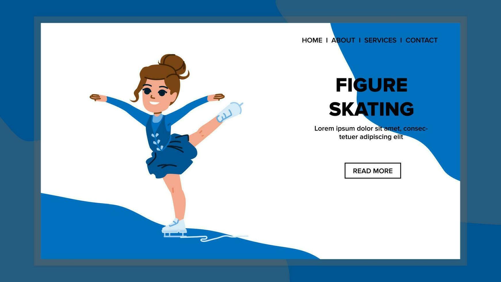 figura Patinaje vector