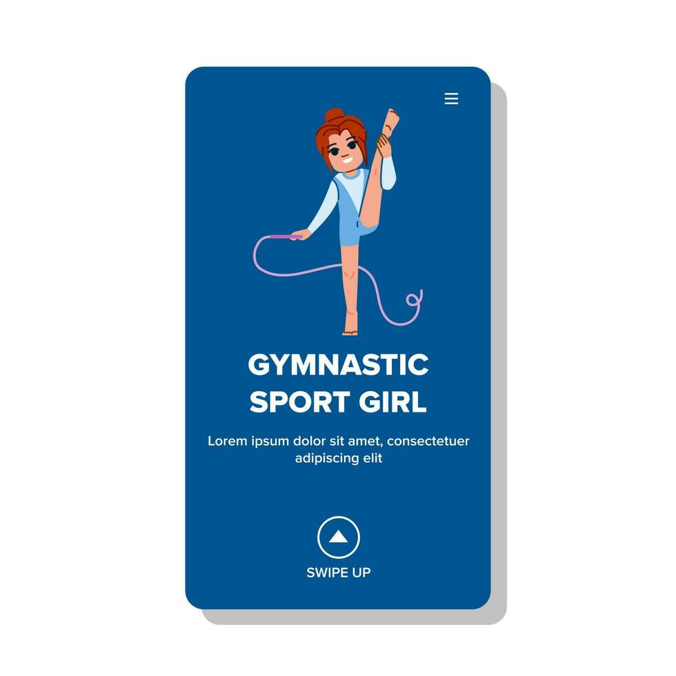 gymnastic sport girl vector