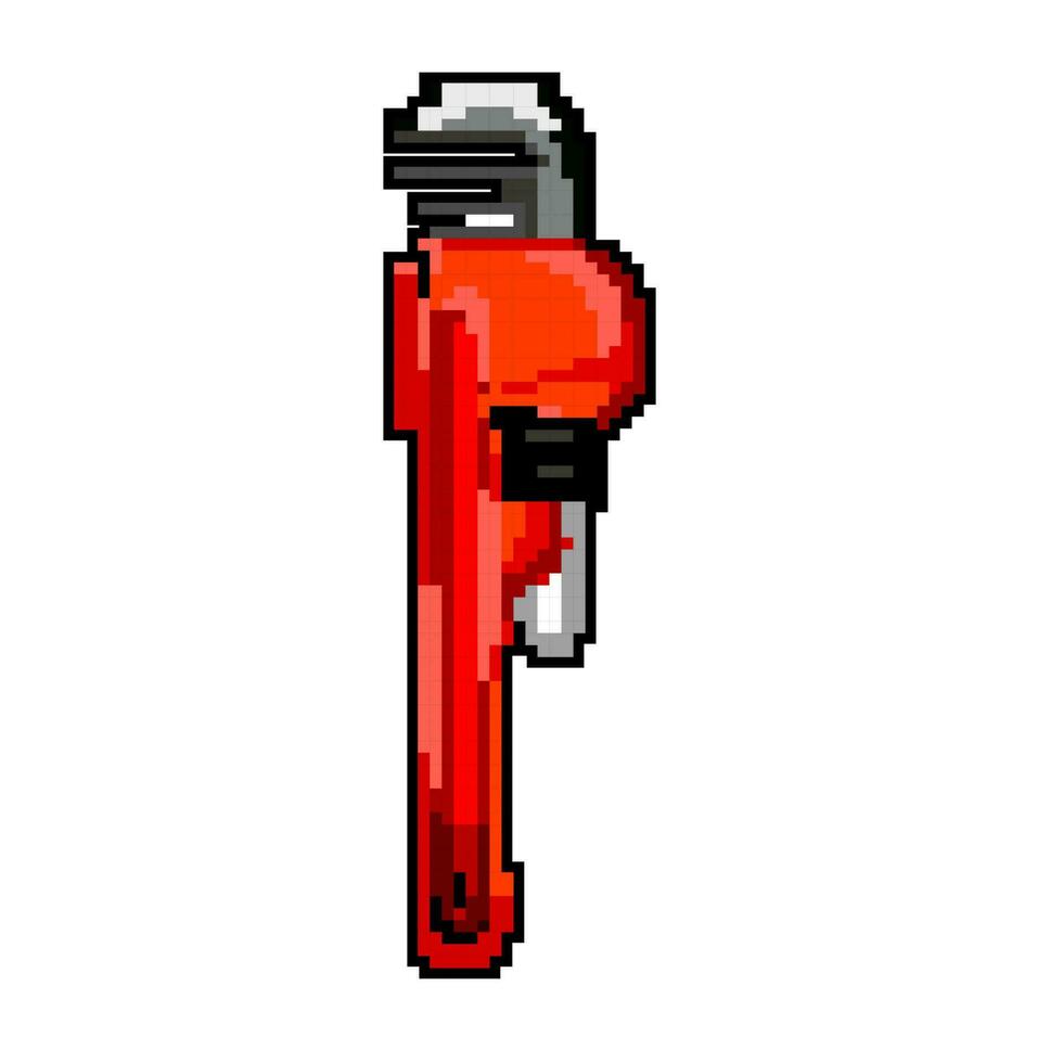 industry wrench tool game pixel art vector illustration