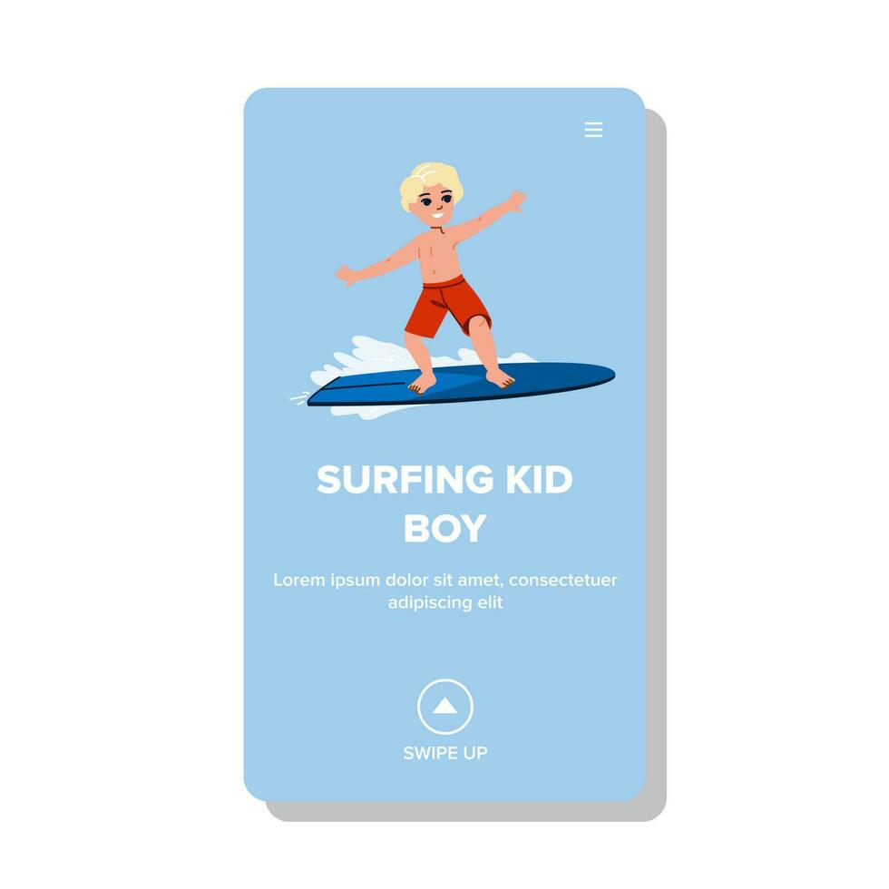 surf niño chico vector