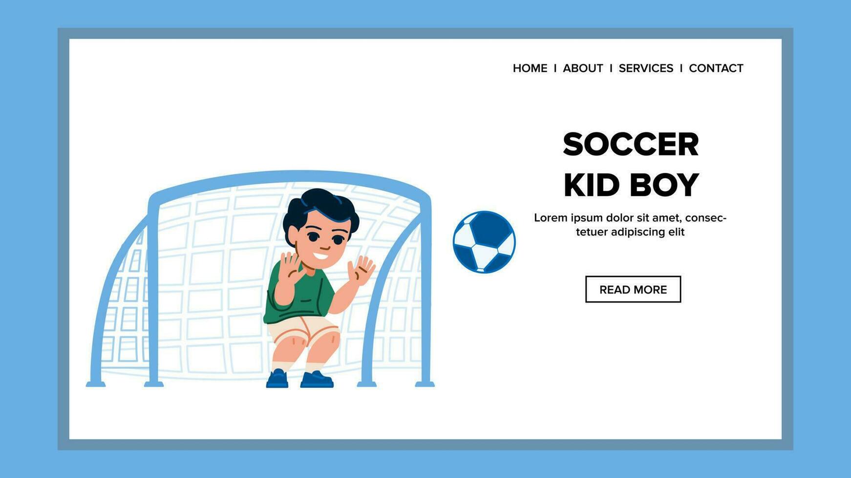 soccer kid boy vector
