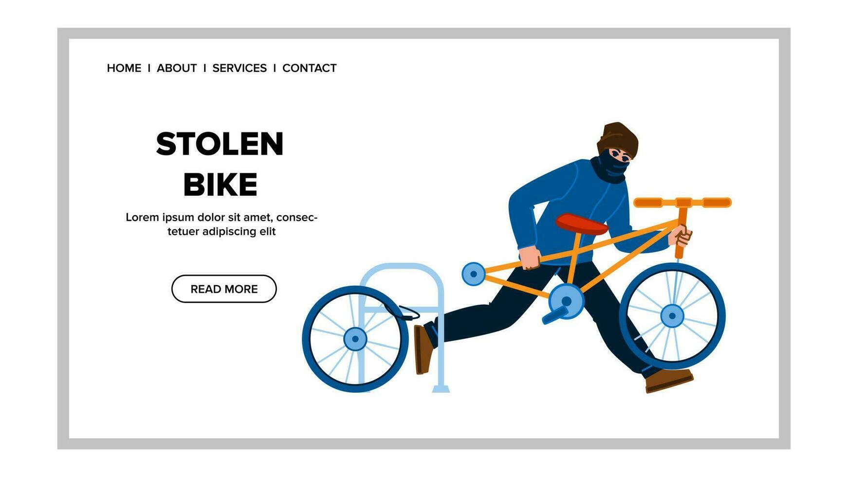 stolen bike vector