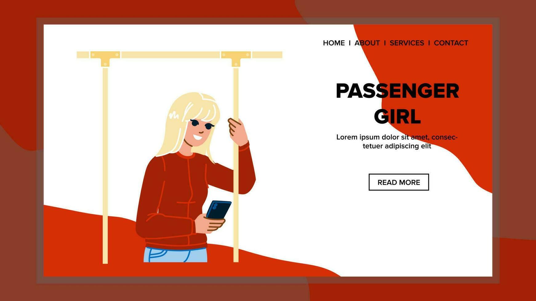 passenger girl vector