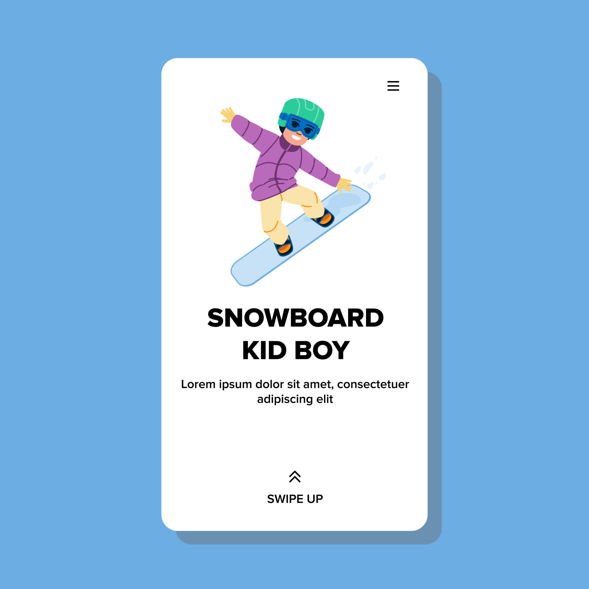 snowboard kid boy vector 23872423 Vector Art at Vecteezy