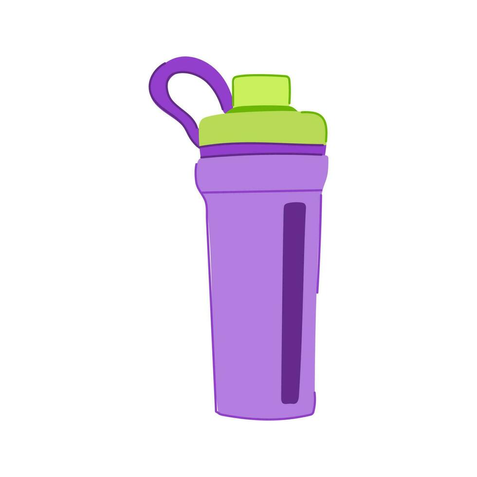 workout protein shaker cartoon vector illustration