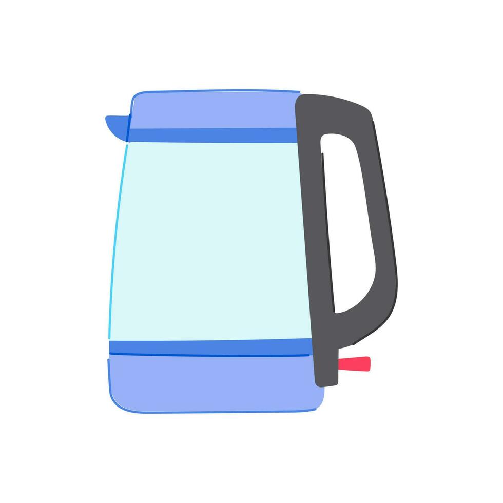 appliance teapot electric cartoon vector illustration