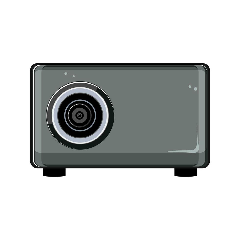 digital projector video cartoon vector illustration