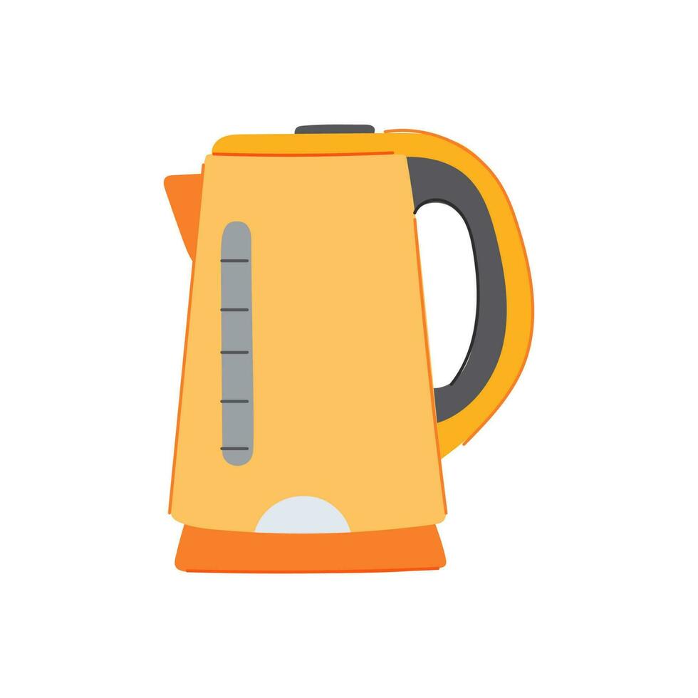 water teapot electric cartoon vector illustration
