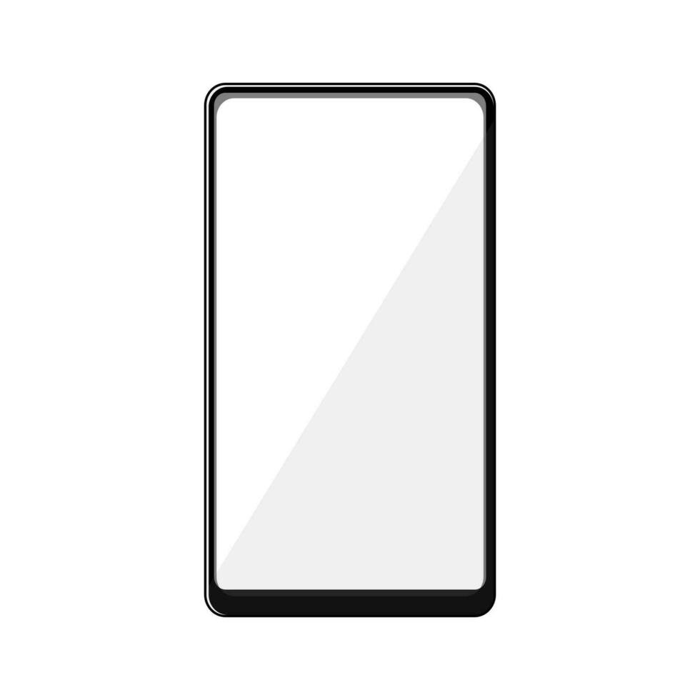 device phone glass screen cartoon vector illustration