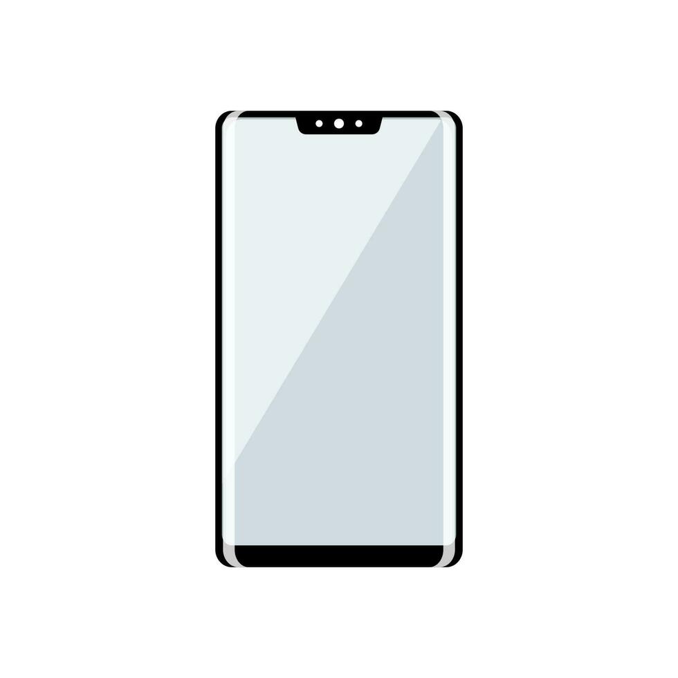 accessory phone glass screen cartoon vector illustration