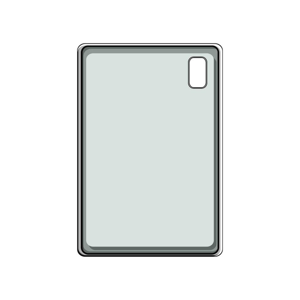 blank tablet case cartoon vector illustration