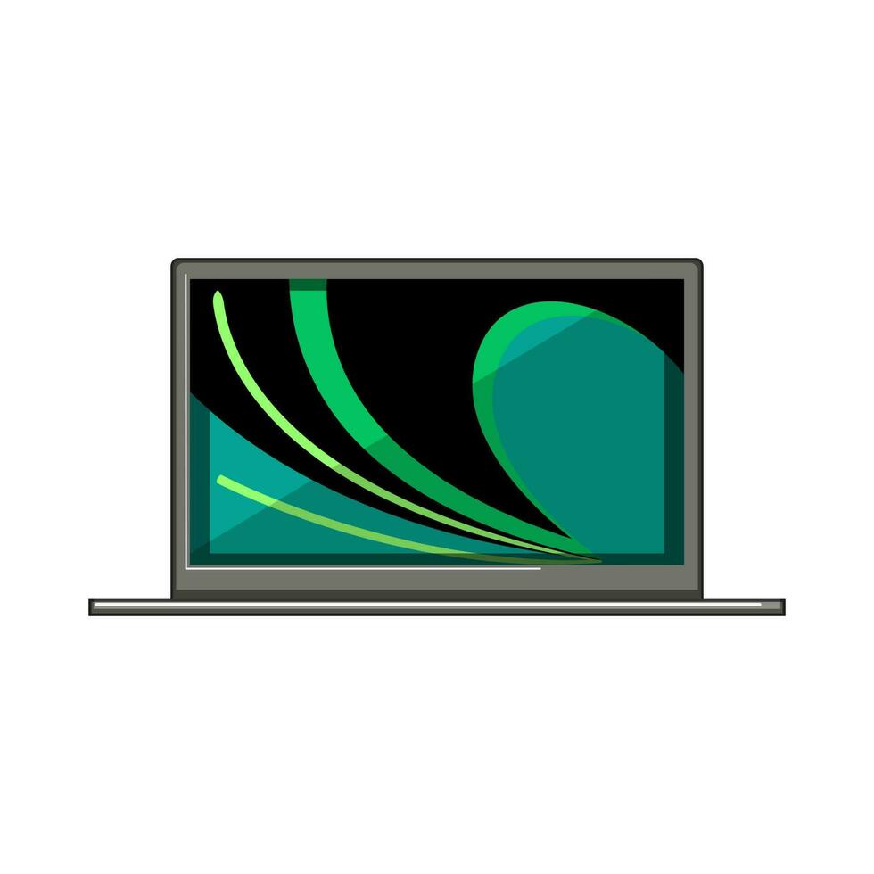 notebook laptop computer cartoon vector illustration