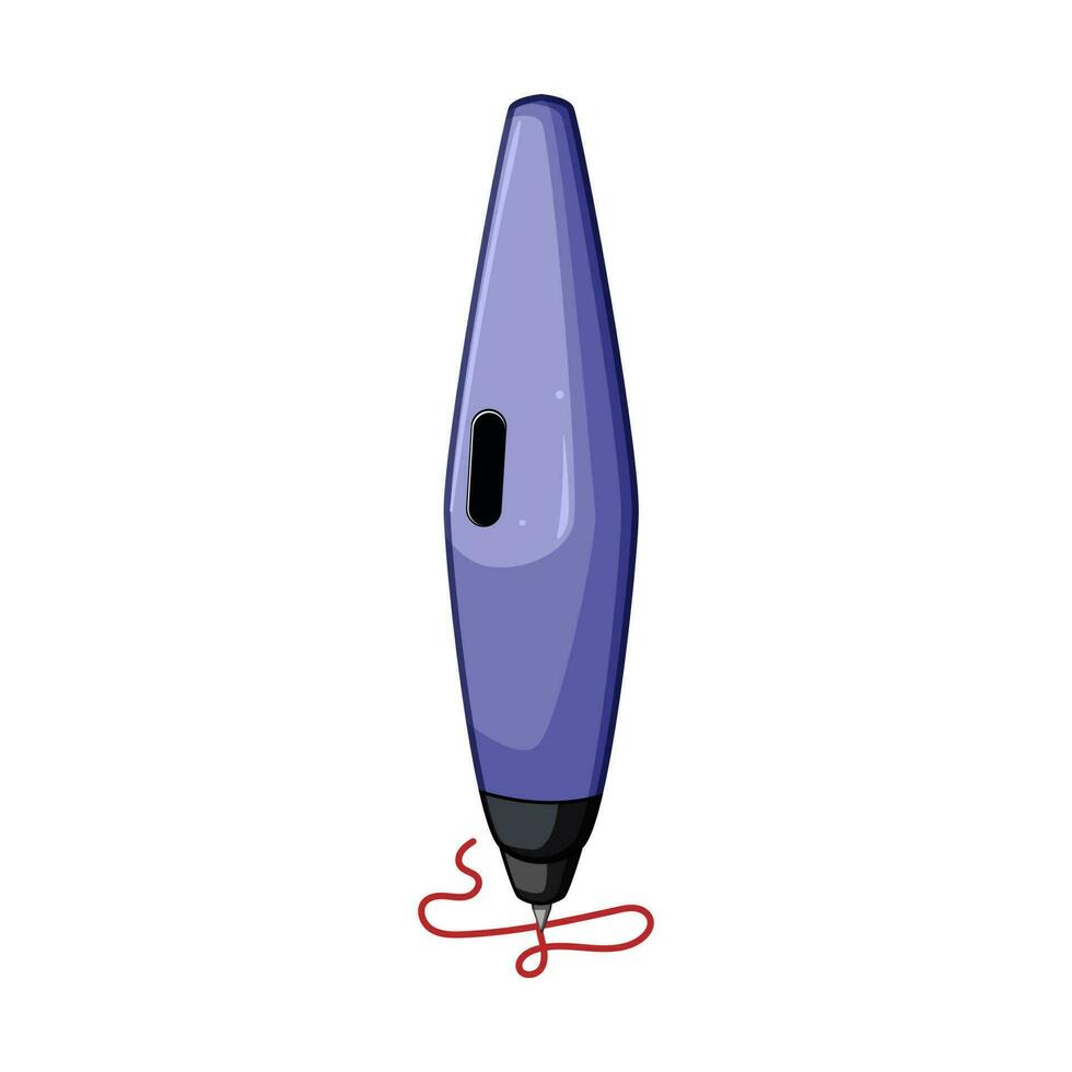 escribir 3d bolígrafo dibujos animados vector ilustración