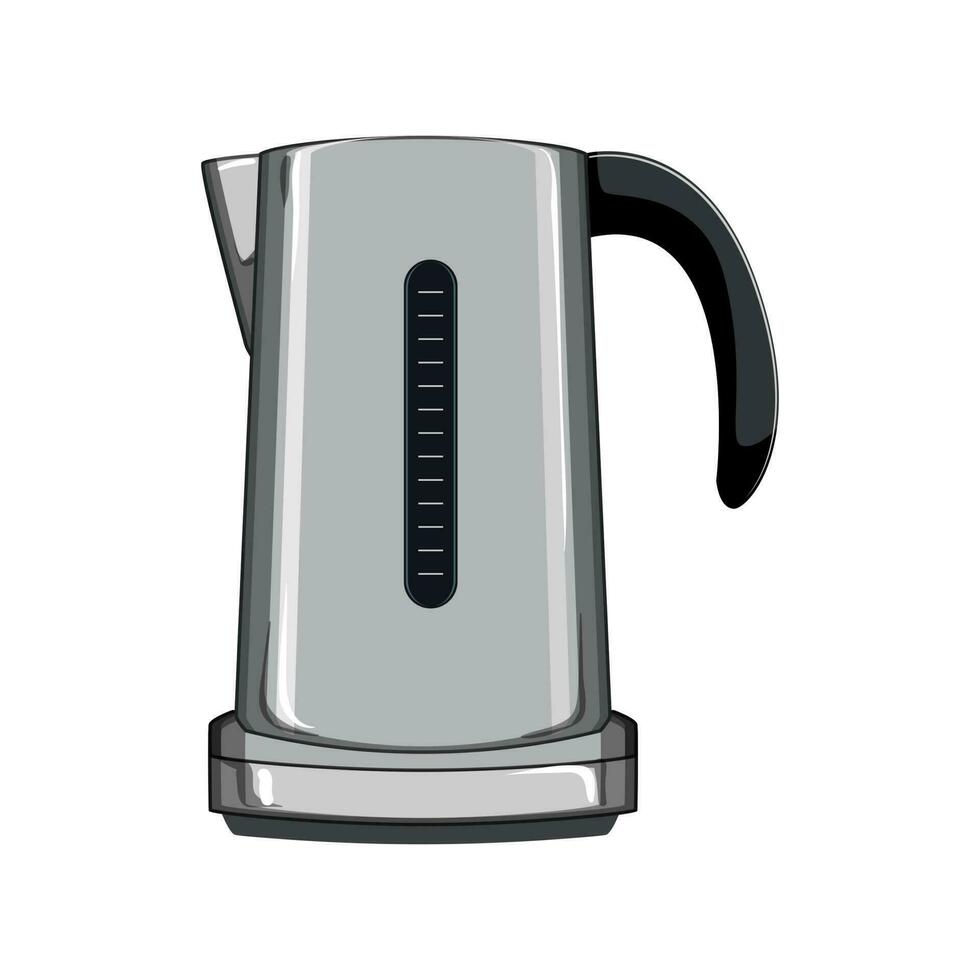 al electric kettle cartoon vector illustration