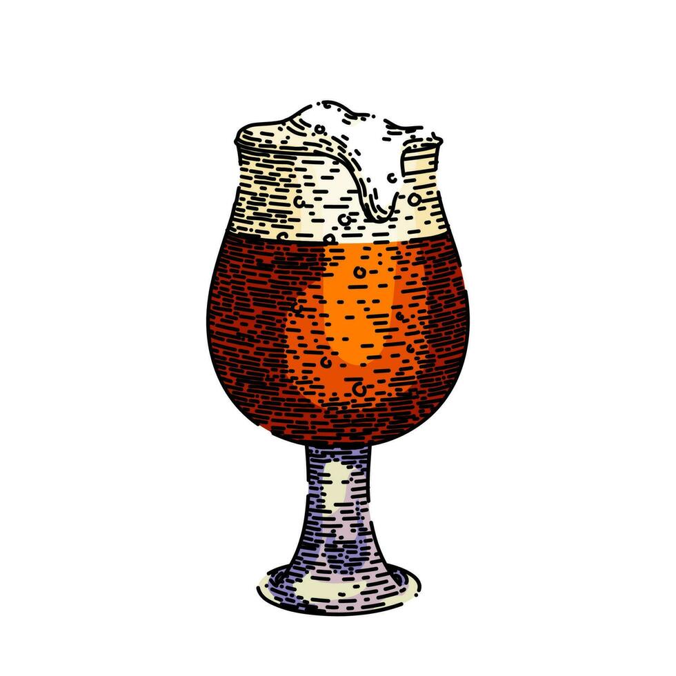 beer cup glass sketch hand drawn vector