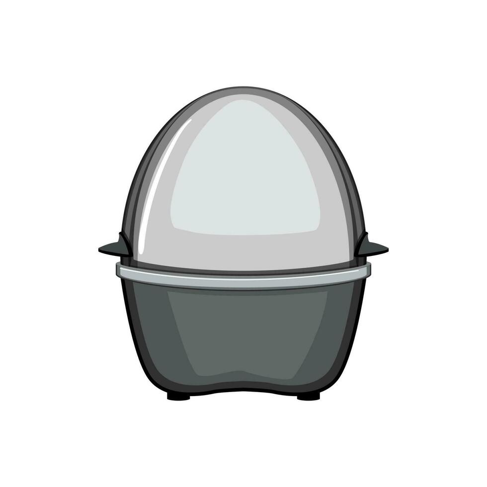 meal egg cooker cartoon vector illustration
