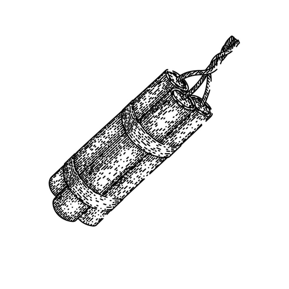 dynamite explosion tnt sketch hand drawn vector