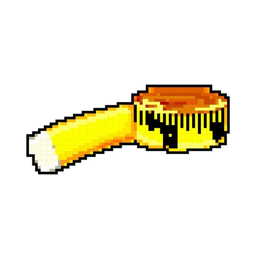 length yellow measuring tape game pixel art vector illustration