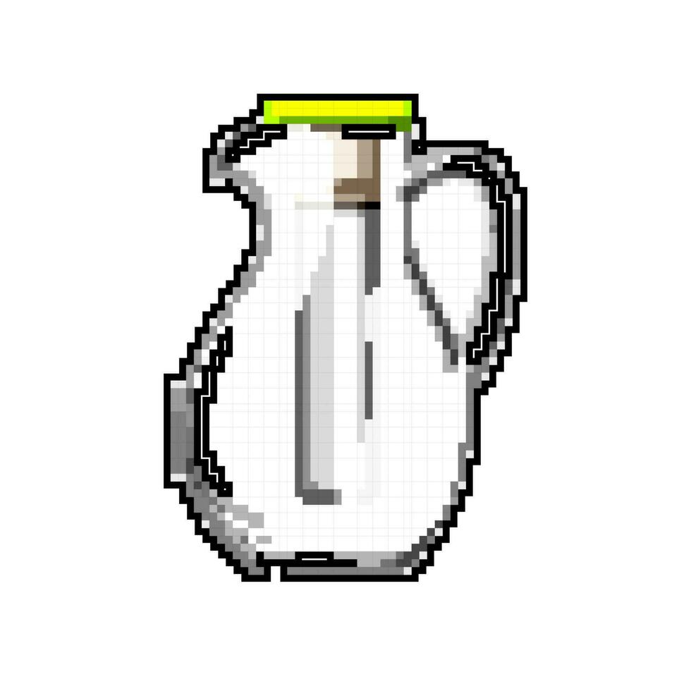 liquid water pitcher game pixel art vector illustration