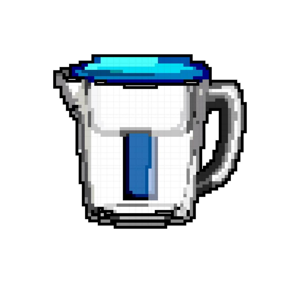 clean water pitcher game pixel art vector illustration