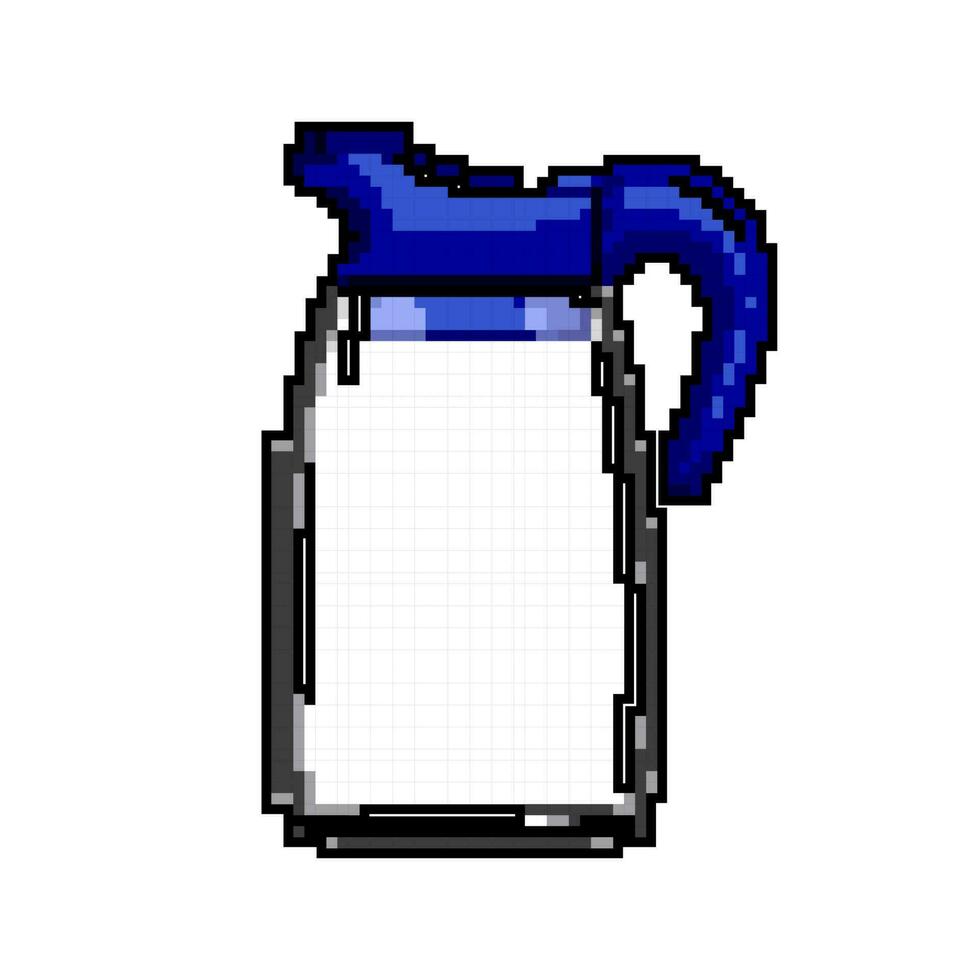 glass water pitcher game pixel art vector illustration