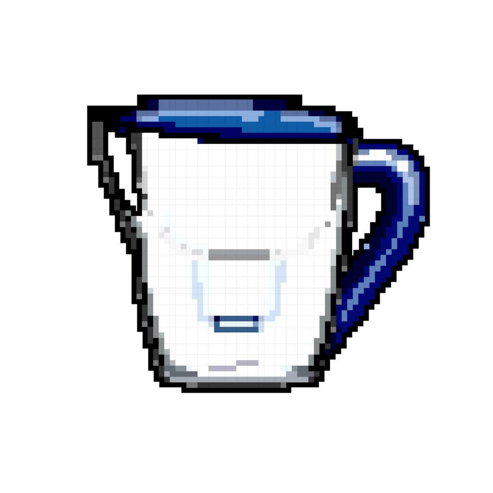 food water pitcher game pixel art vector illustration