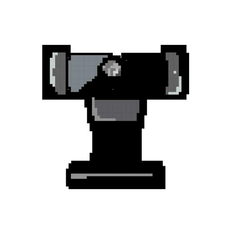 computer web camera game pixel art vector illustration