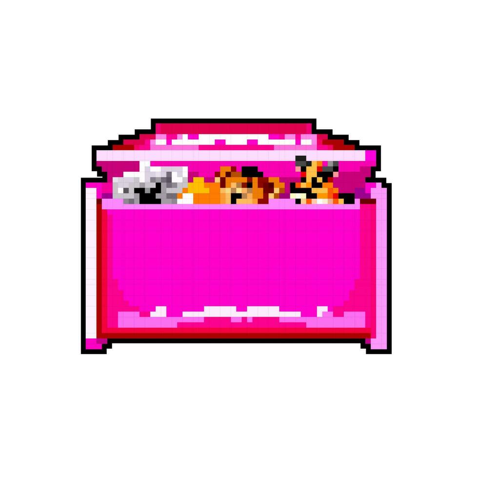 game toy box game pixel art vector illustration