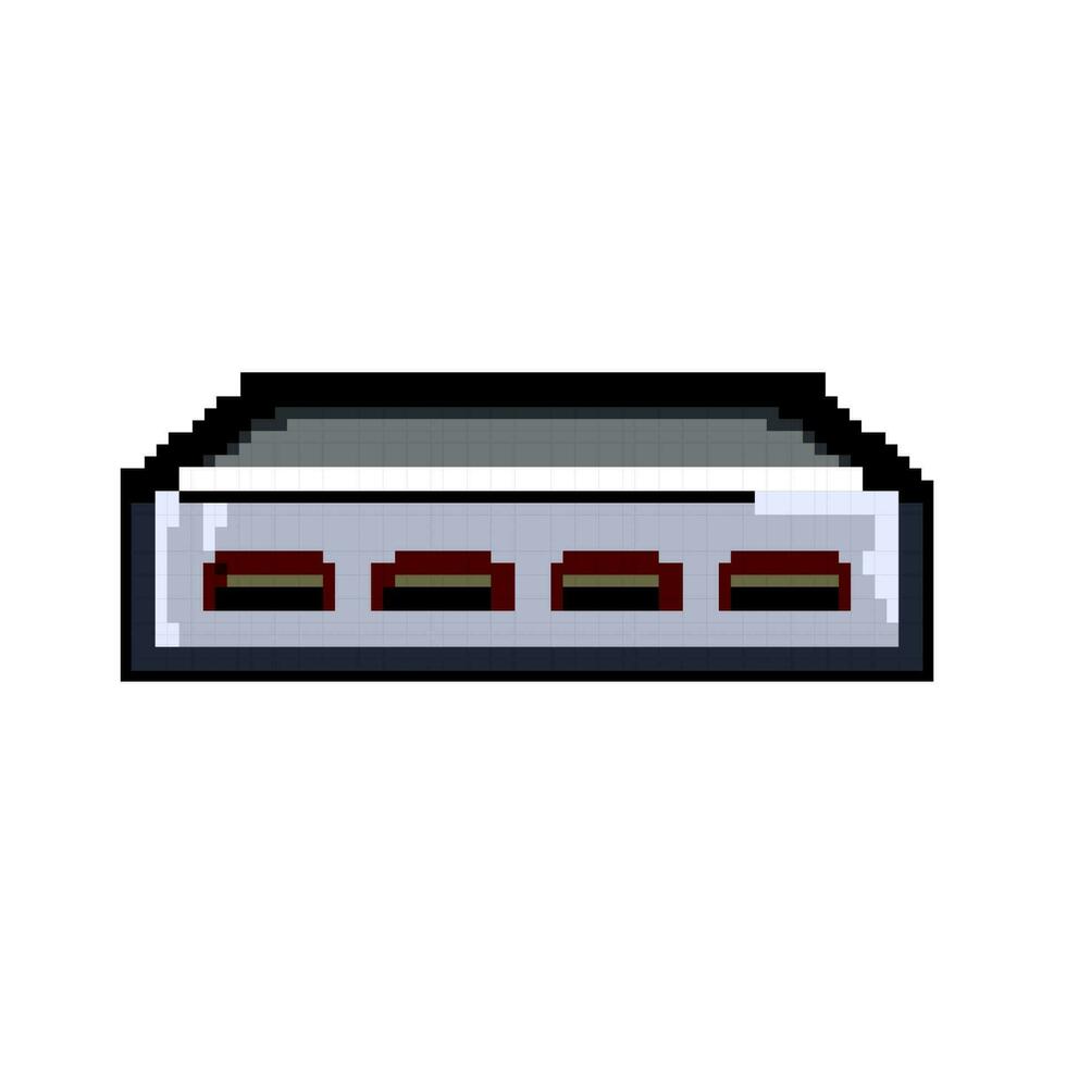 data usb hub game pixel art vector illustration