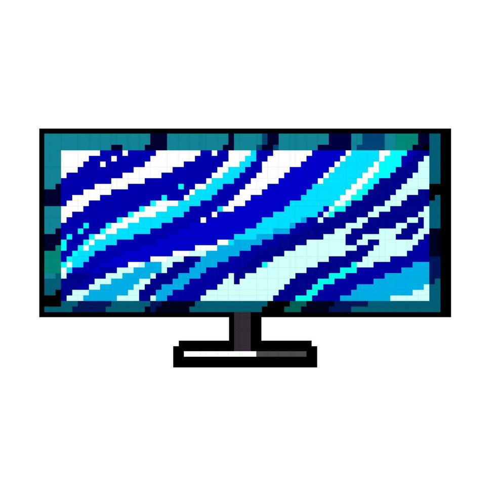 mockup tv screen game pixel art vector illustration