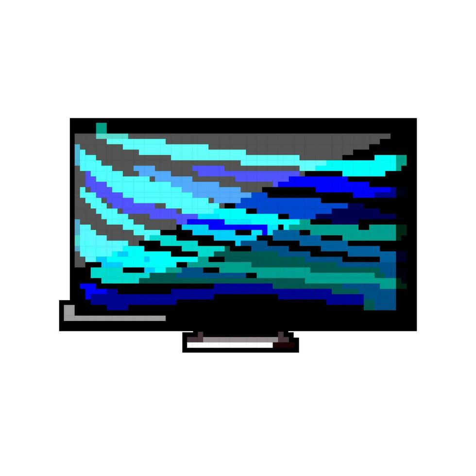 television tv screen game pixel art vector illustration