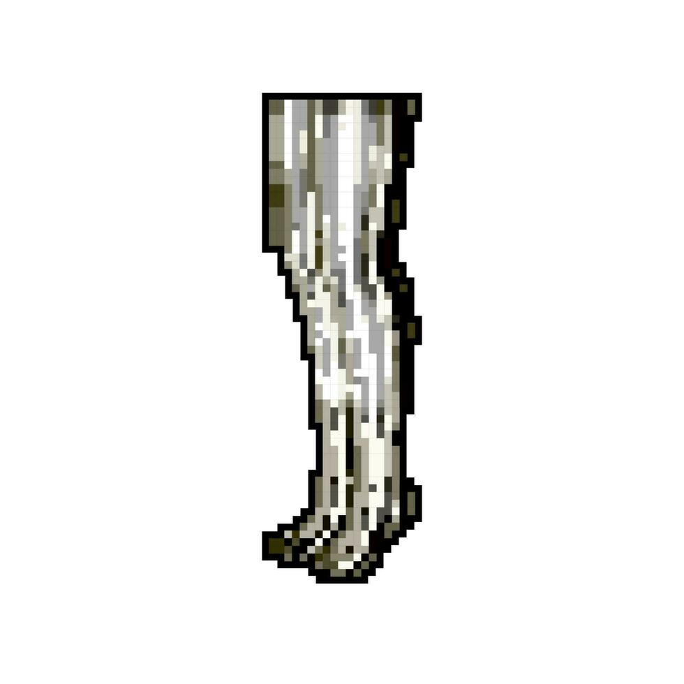 foot tights female game pixel art vector illustration