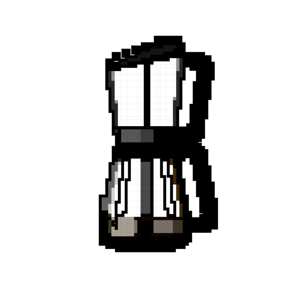 beverage syphon coffee maker game pixel art vector illustration