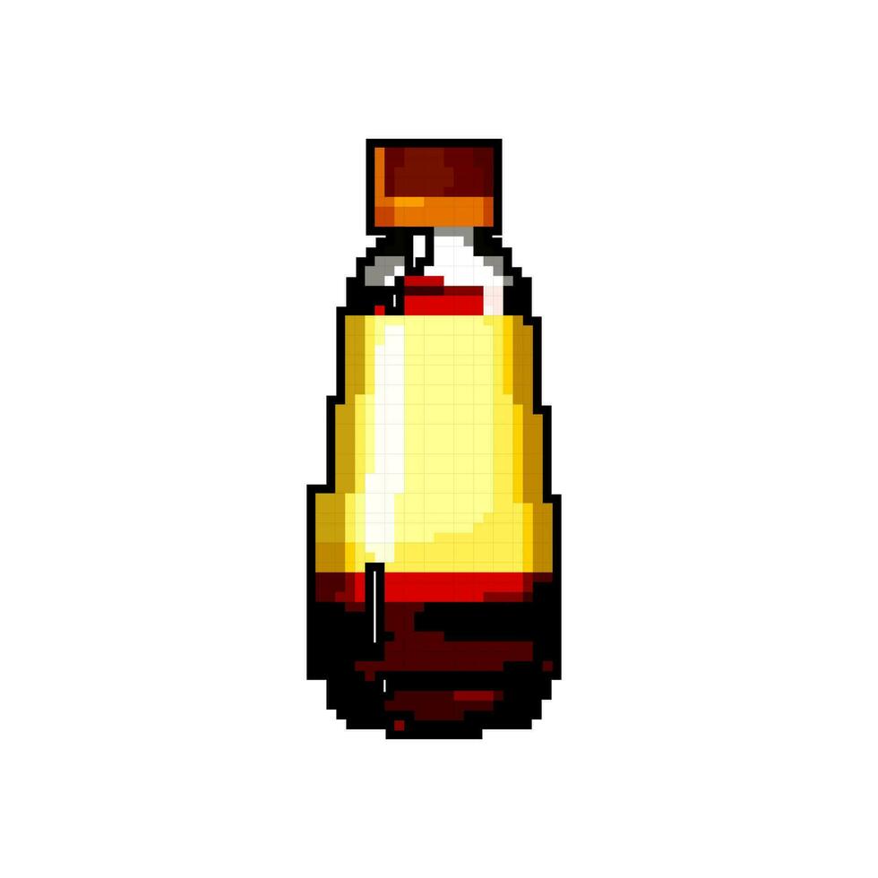 liquid vinegar bottle game pixel art vector illustration