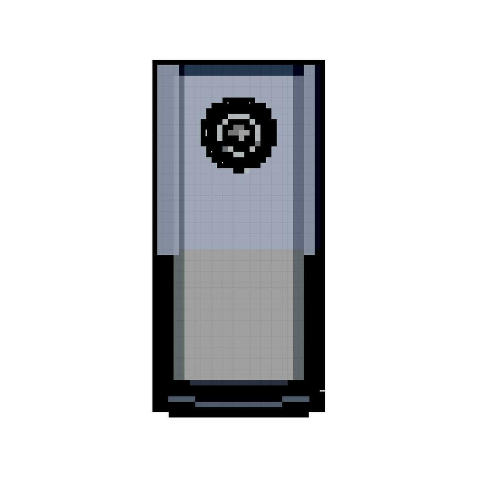 lens table web camera game pixel art vector illustration