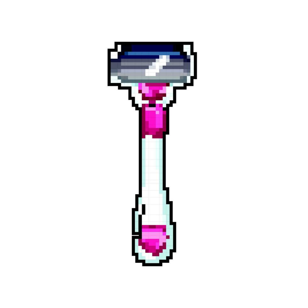 razor shaver game pixel art vector illustration