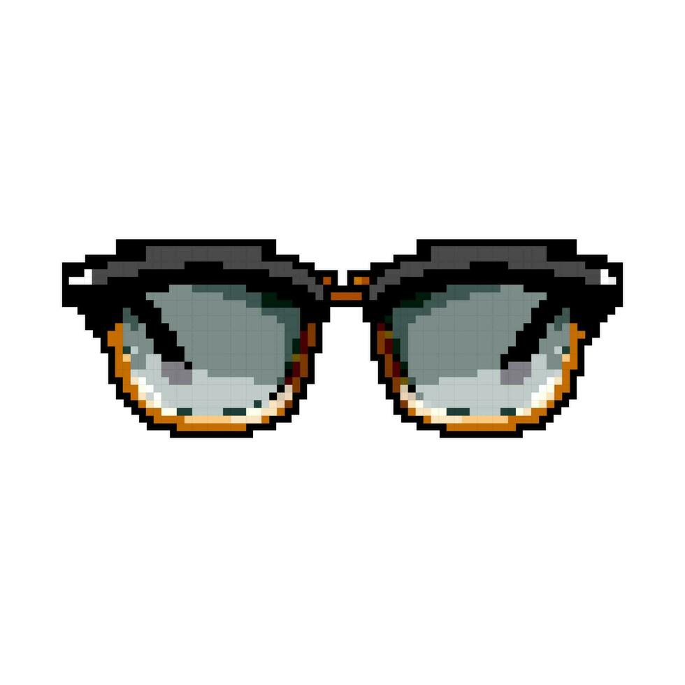 young sunglasses men game pixel art vector illustration