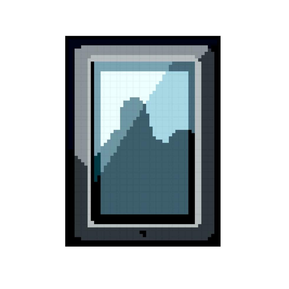 video smart photo frame game pixel art vector illustration