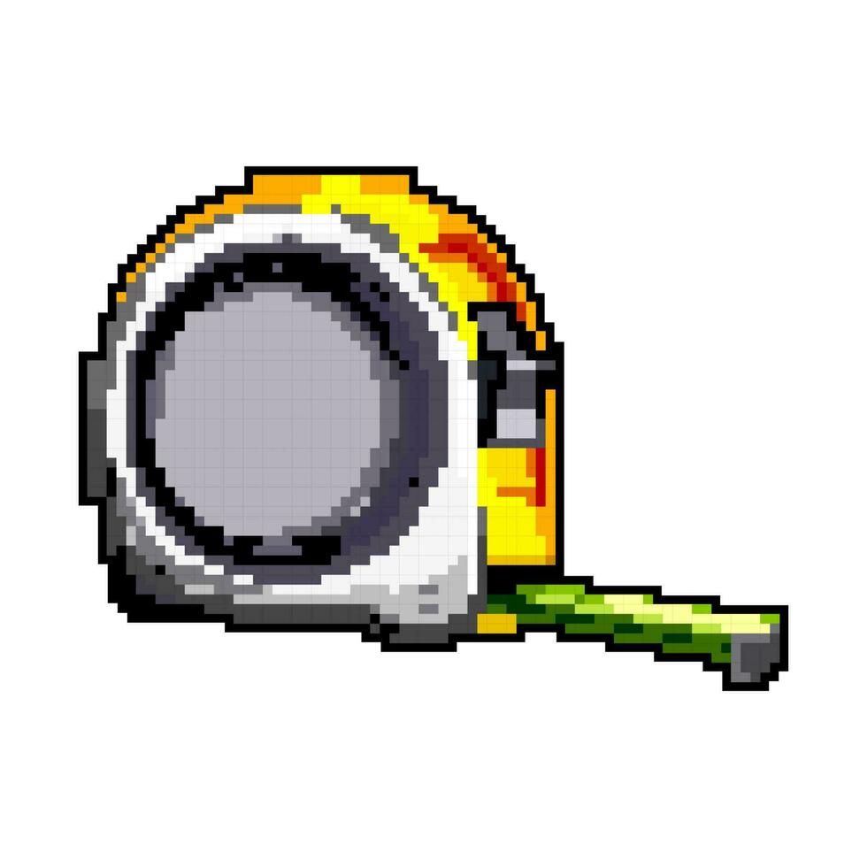 meter tape measure game pixel art vector illustration