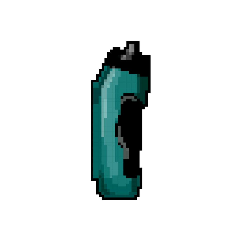 liquid sport drinking bottle game pixel art vector illustration