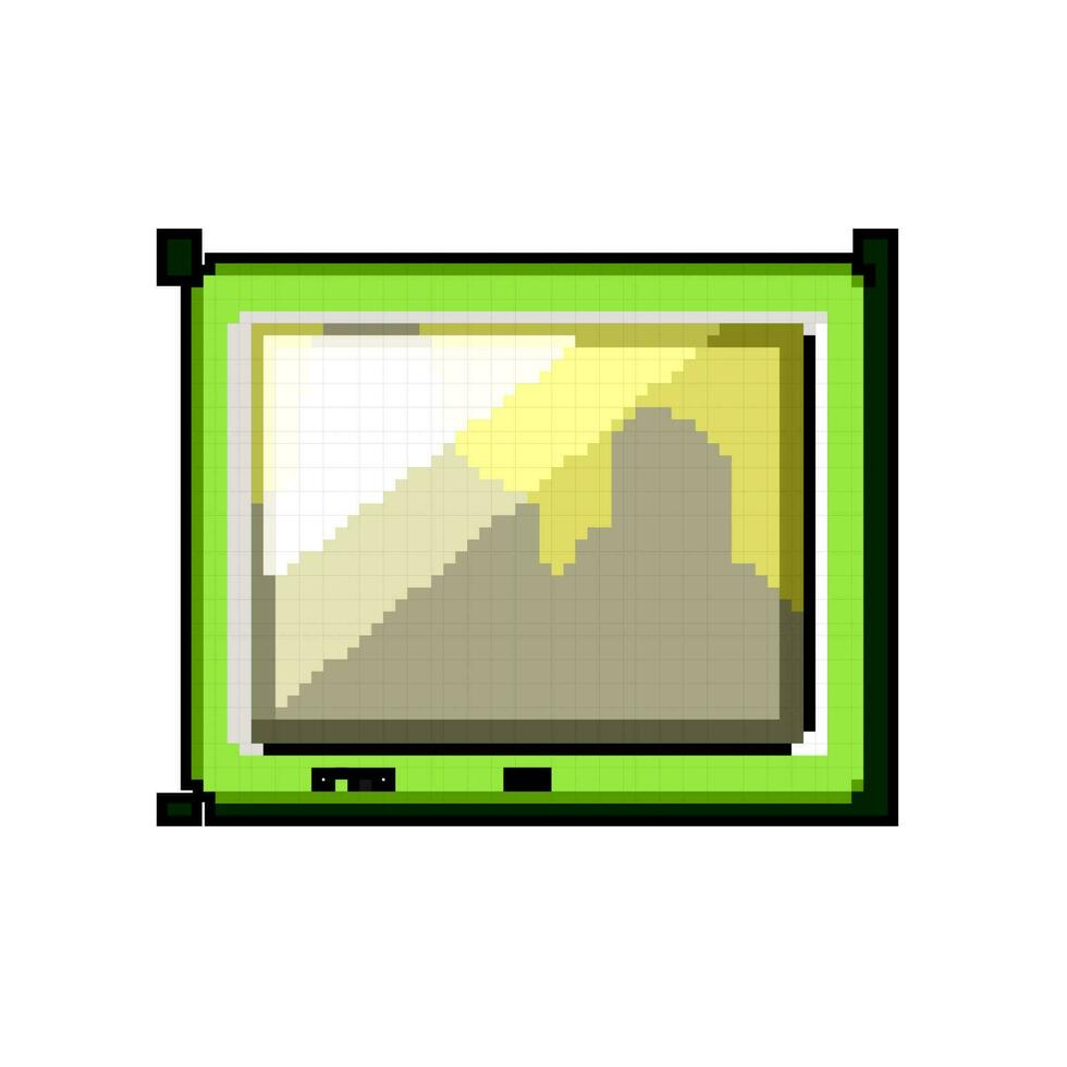phone smart photo frame game pixel art vector illustration