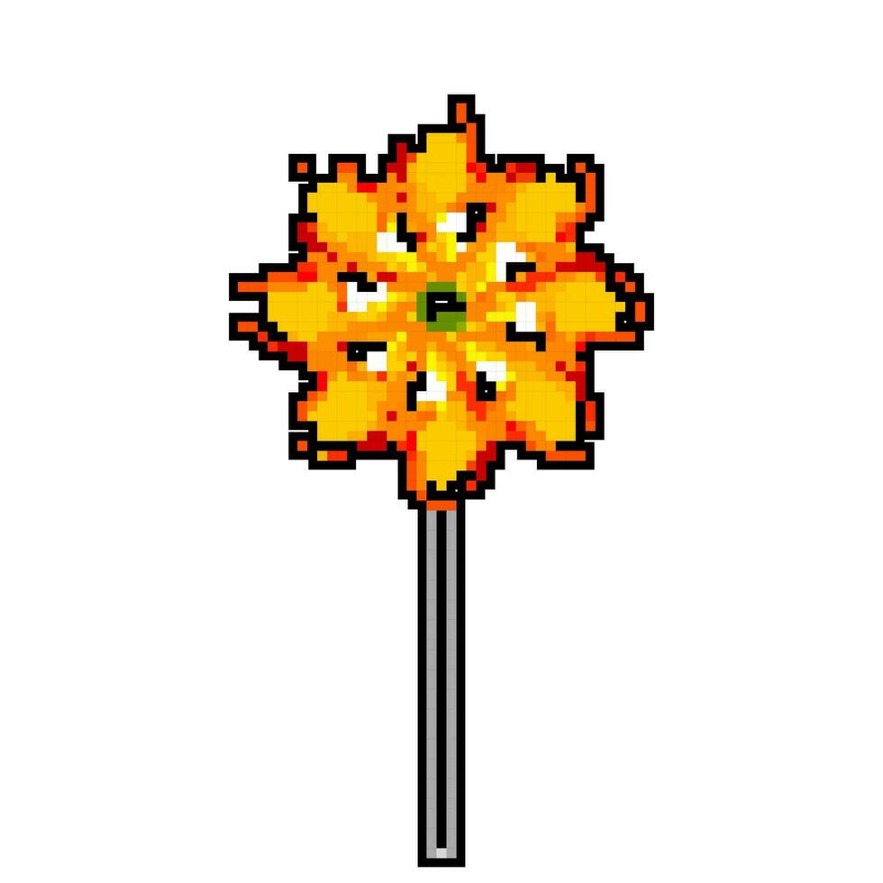 fan pinwheel toy game pixel art vector illustration